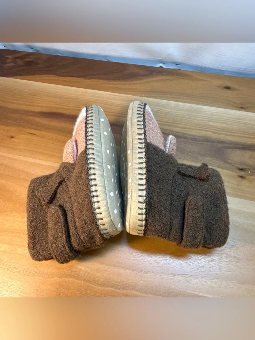 New Hanna Andersson Critter Moose Slippers Bootie Sherpa Fleece Sz 13-1 Wool